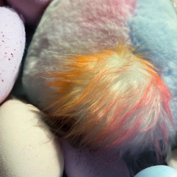 NWT Adorable 10" Chibi Pals Toy Plush Bunny- Rainbow Tie Dye FAO SCHWARTZ - Picture 6 of 7